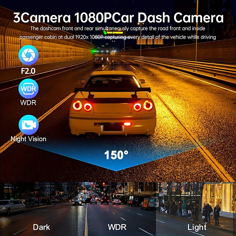 3-Channel Dash Cam Pro