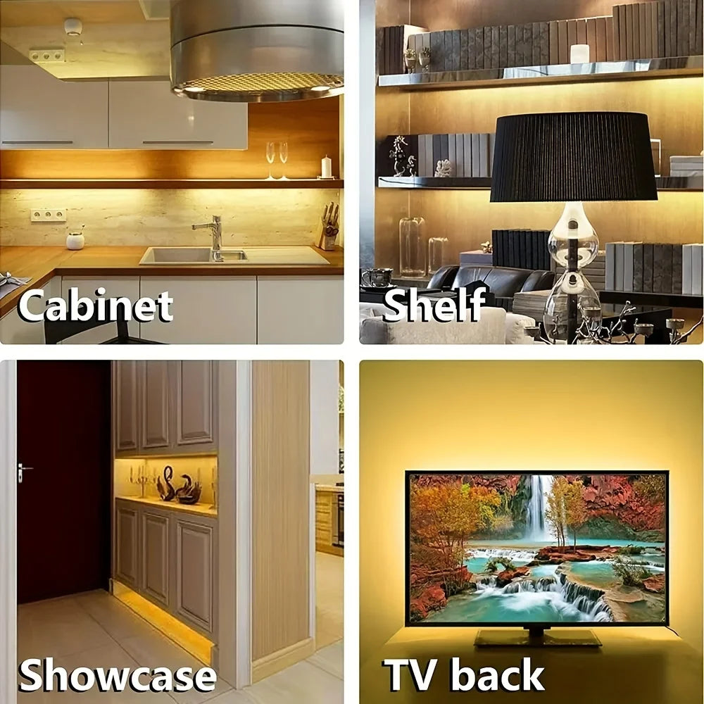 Motion detecting LED strip