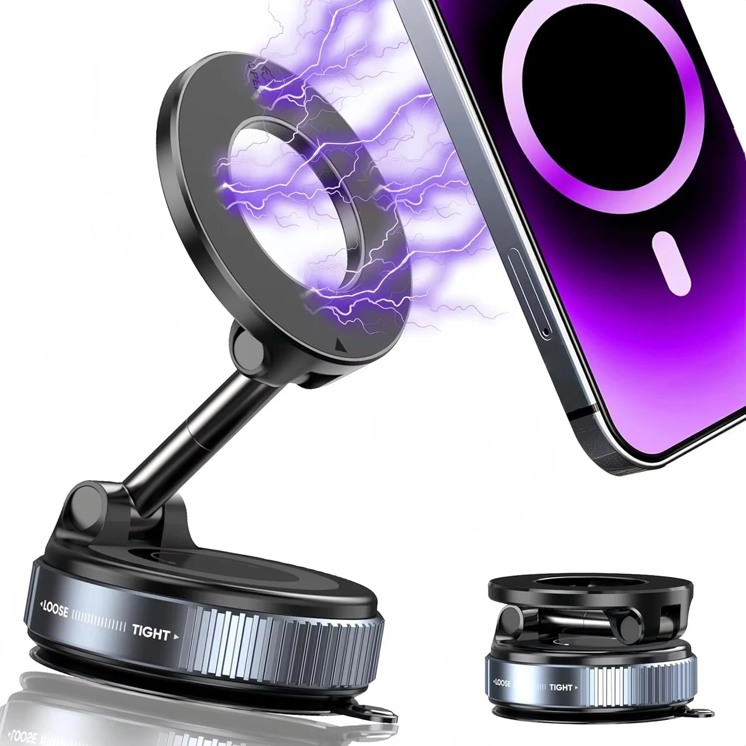 2026 Upgraded Vacuum Magnetic Car Phone Holder 360
