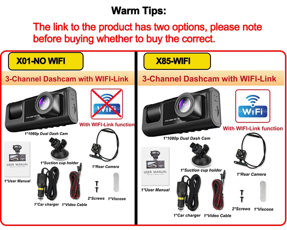 3-Channel Dash Cam Pro