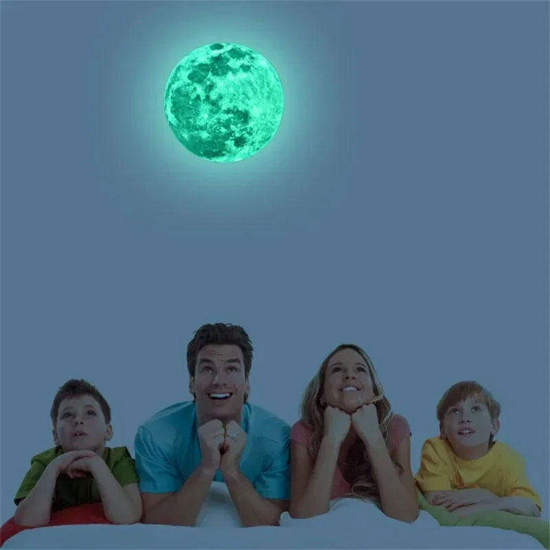 Glow in The Dark Moon Wall Stickers
