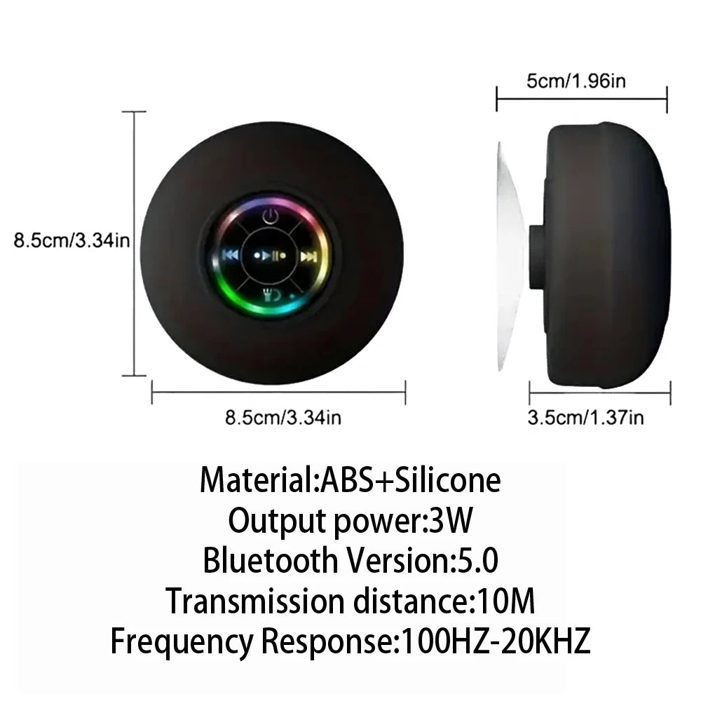 Waterproof Bluetooth Speaker LED