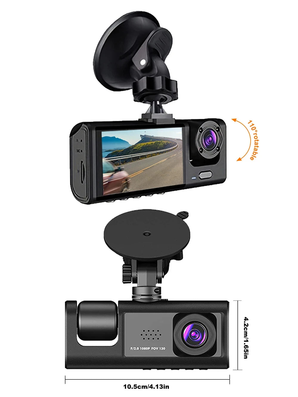 3-Channel Dash Cam Pro