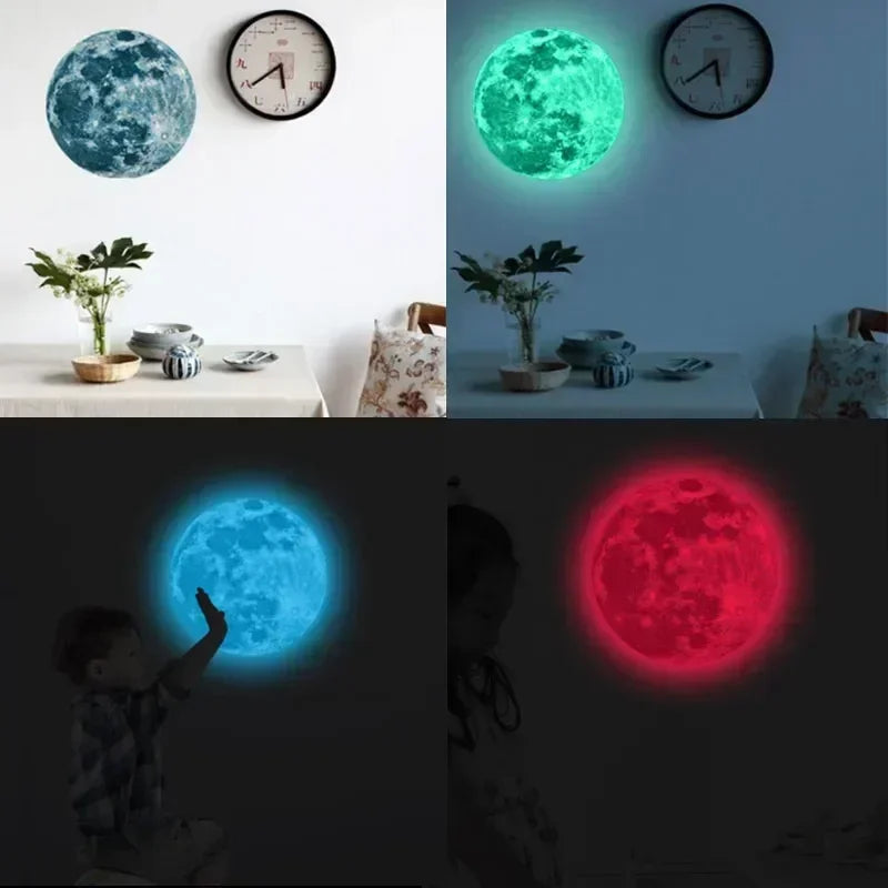 Glow in The Dark Moon Wall Stickers