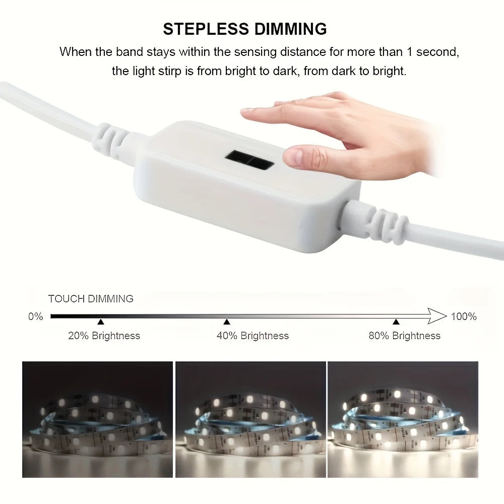 Motion detecting LED strip