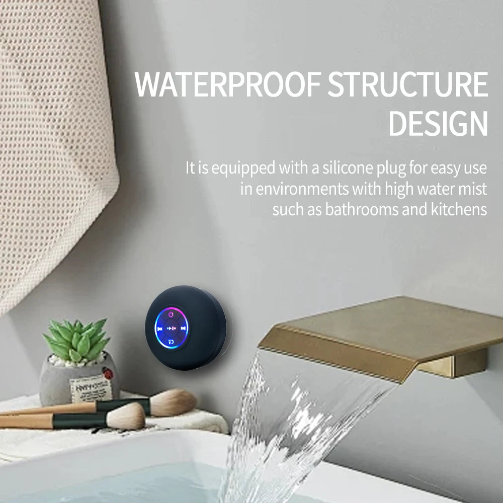 Waterproof Bluetooth Speaker LED