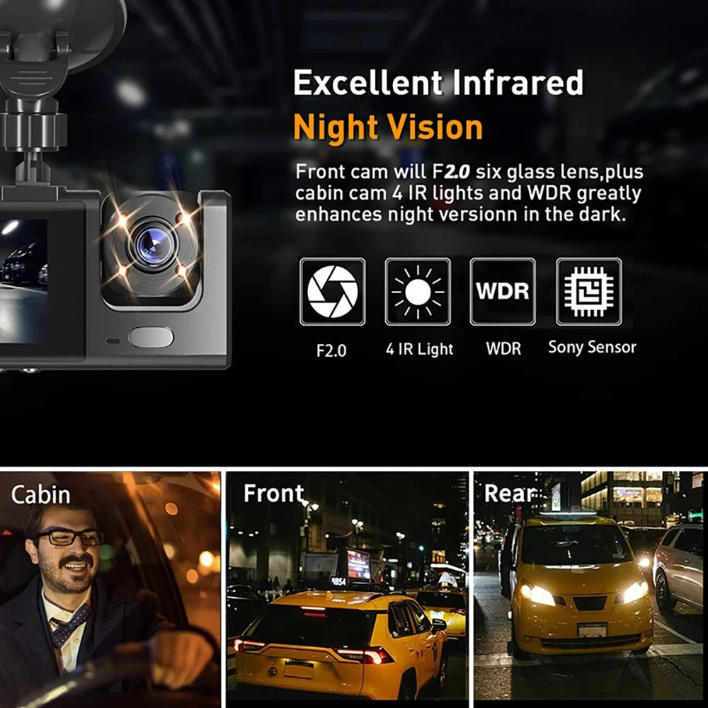 3-Channel Dash Cam Pro
