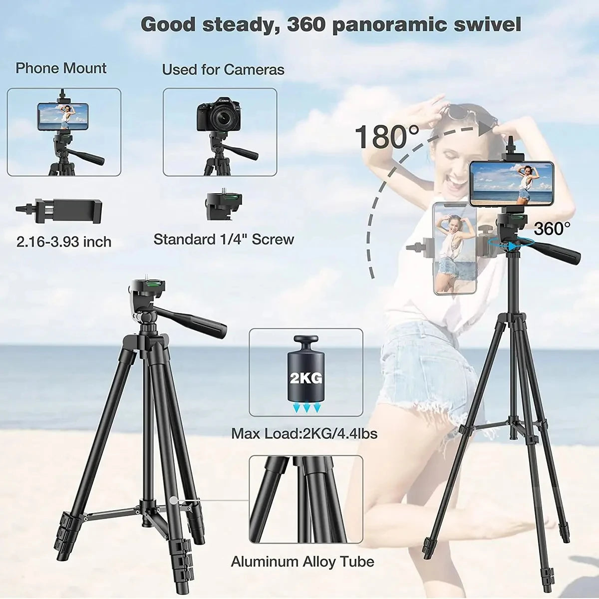 Shoot like a pro! 100cm Tripod