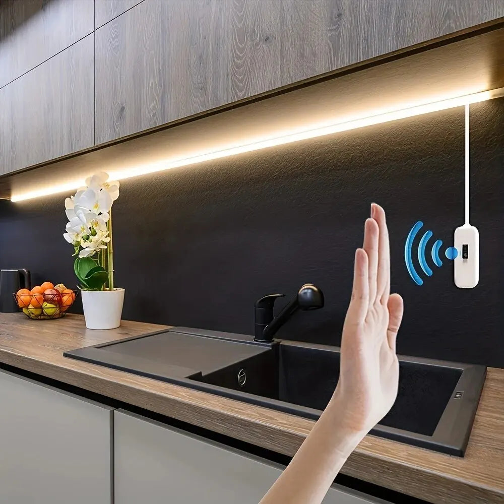 Motion detecting LED strip