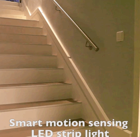 Motion detecting LED strip